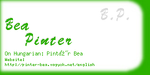 bea pinter business card